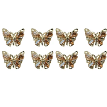 8 бр./компл. 3D Пеперуди-Декорация за дизайн на ноктите, Флаш маникюр, Декорации за нокти, Красиви пеперуди-Окачване за нокти, Директна Доставка 1