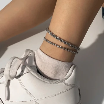bls-чудо Златист Цвят Crystal Въже Форма е Метален къс чорап Бохемски Нов 2020 Летен Плажен Гривна Ръчна изработка От Мъниста Бижута Подарък