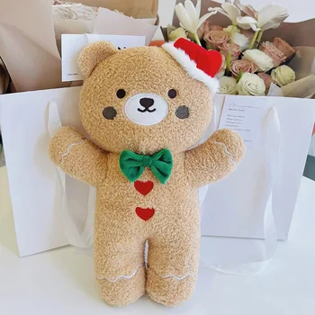 Kawai gingersnap мечка Плюшени Кукли Коледно мече плюшена Играчка е Прекрасен Декор мека мебел Възглавница Коледен Подарък За деца Приятелка 1