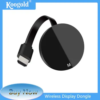 Koogold Anycast HDMI-съвместим TV-памет Ultra HD 1080P / 4K с огледален дисплей на екрана на телефона на Minitor Projetor Laptor Miracast Airplay