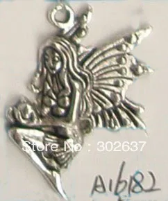 БЕЗПЛАТНА ДОСТАВКА 60ШТ Тибетски сребро красив ангел чар A16182 1