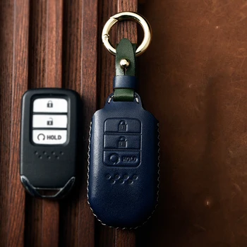Калъф За Ключове От Кола От естествена Кожа, Калъф За ключове на Honda Accord, Civic 2018 2019 