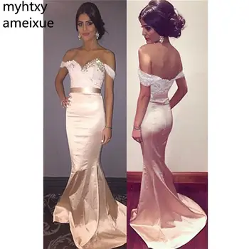 Купи онлайн Арабското вечерна рокля русалка с един ръкав и правотата на рамото, бяло луксозно рокля за бала в дубай, сватбени и вечерни рокли > Сватби и събития | www.lvi-eristysosmo.fi 11