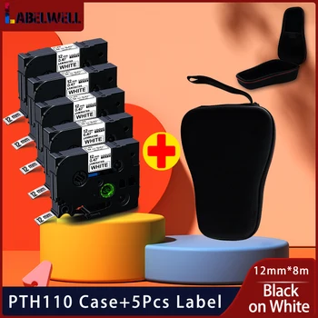 Твърд калъф за принтер за Етикети Brother P-Touch PTH110 и PT-H100, Пътна Защитна Чанта за съхранение с 5 бр. 231 Етикети 1