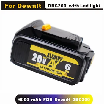 Aleaivy 3000/6000 ма 18/20-за електрически инструменти Dewalt Батерия за DCB180 DCB181 DCB182 DCB82 DCB180 DCB181 DCB182 DCB201 DCB206 L50 2