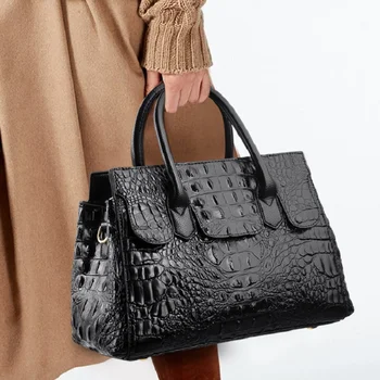 Новото Момиче Съобщение Ежедневни Проста Чанта-Тоут Модни Дамски Чанти На Рамо От Естествена Кожа, Големи Бизнес Вместительные Меки Чанти За Пазаруване 2
