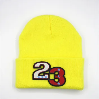 Памук Американски 23 бродерия Удебелена вязаная шапка зимна топла шапка Skullies капачка капачка за мъже и жени 64 2