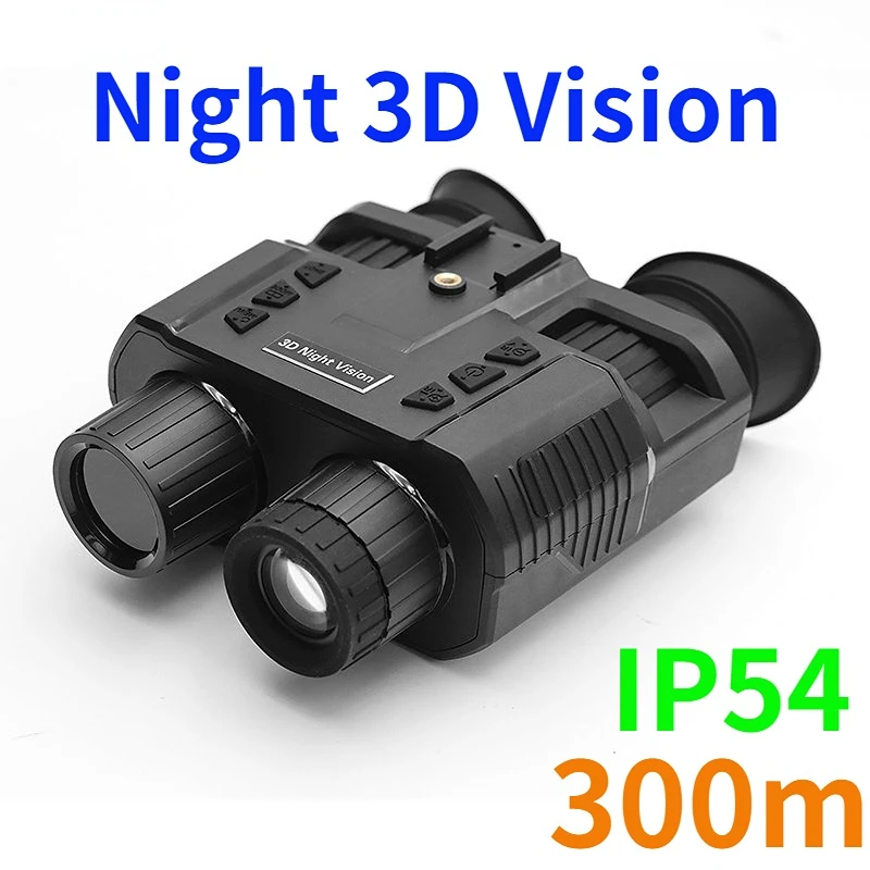 Налобный двухцелевой Тактически Уред за Нощно Виждане 3D Стерео Imaging1080P 3 М Сензор Инфрачервен Диапазон 300 м, за Лов на Открито, Къмпинг Изображение 1