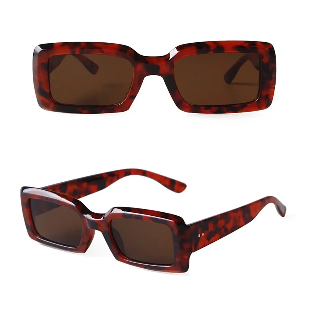 Правоъгълни Слънчеви Очила на Жените и Мъжете Модни Слънчеви Очила с UV400 Защита на Старинни Очила Ретро Тесни Квадратни Рамки за Очила Изображение 1