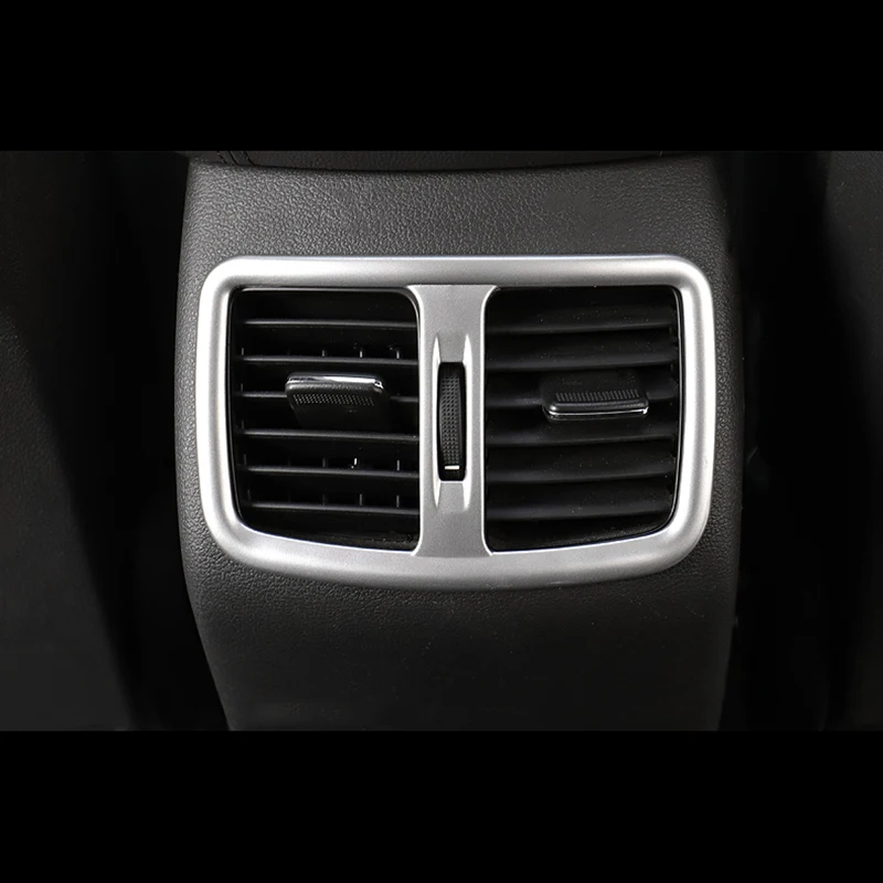 ABS Въглеродни влакна За Hyundai Tucson 2015 2016 17 18 19 2020 Авто Заден Климатик на изхода Вентилационна рамка Капак Завърши Стайлинг Изображение 2