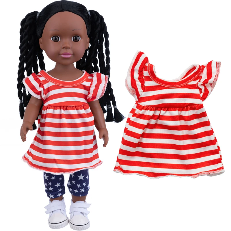 14 инча/35 см американската момиче модерна детска розова, черна дълга ракита кукла Изображение 3