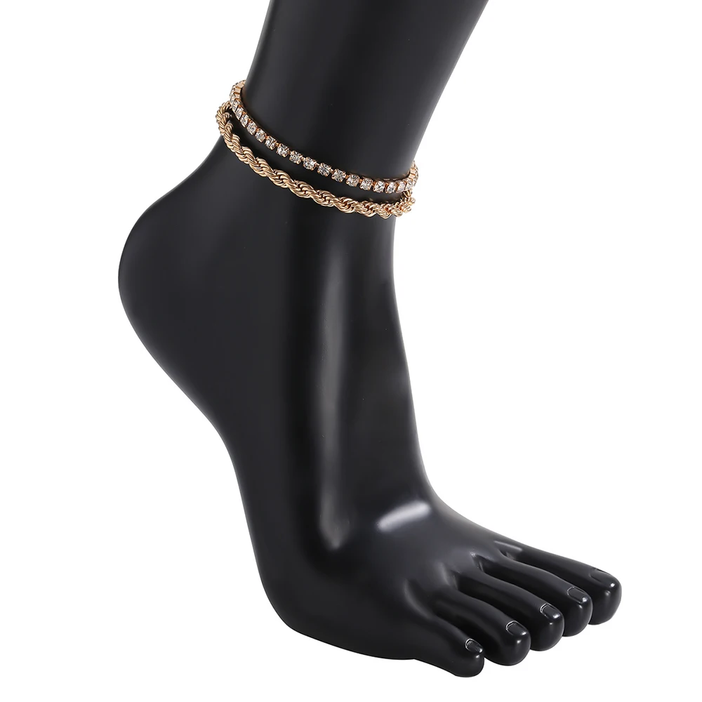 bls-чудо Златист Цвят Crystal Въже Форма е Метален къс чорап Бохемски Нов 2020 Летен Плажен Гривна Ръчна изработка От Мъниста Бижута Подарък Изображение 3