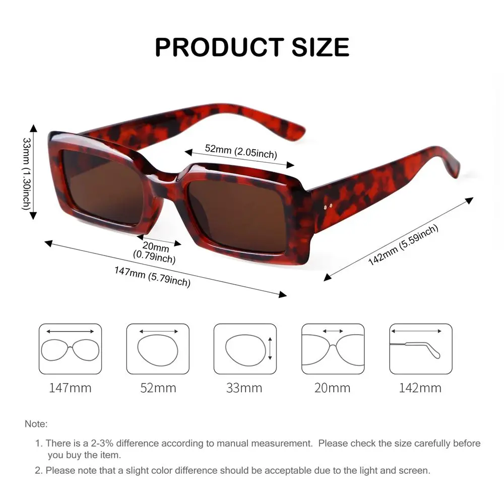 Правоъгълни Слънчеви Очила на Жените и Мъжете Модни Слънчеви Очила с UV400 Защита на Старинни Очила Ретро Тесни Квадратни Рамки за Очила Изображение 3